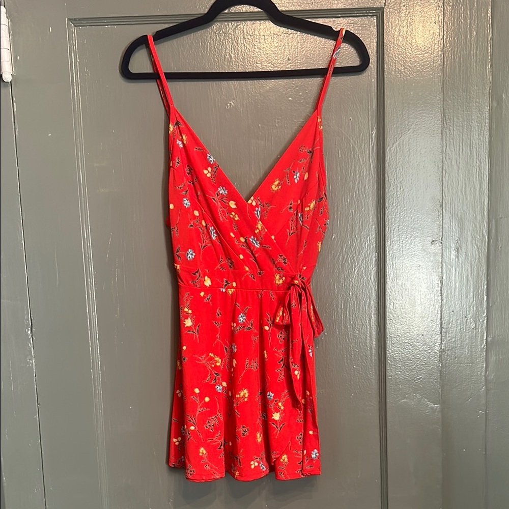 Lovely Day Red Floral Romper